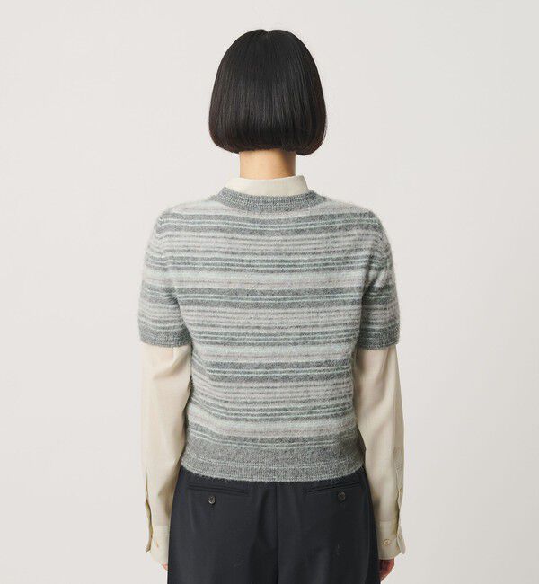 BEAUTY&YOUTH UNITED ARROWS「アルパカブレンド フェザーヤーン ボーダー ニットプルオーバー」|ニット・セーター|