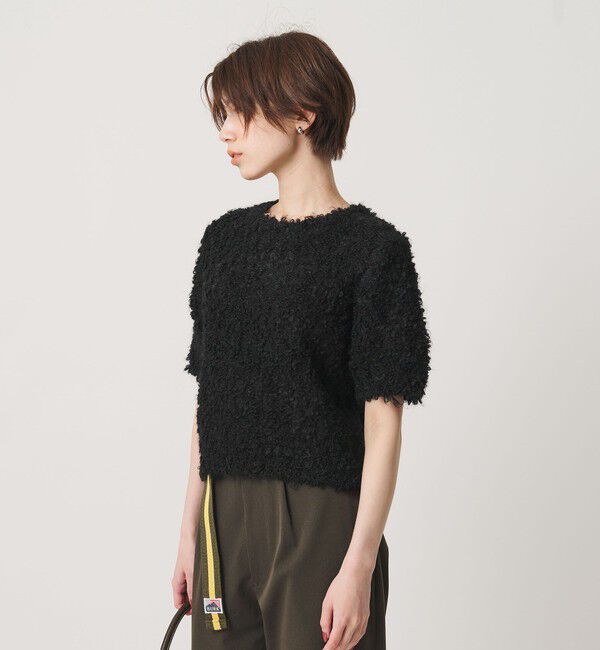 BEAUTY&YOUTH UNITED ARROWS「ループフェザーヤーン ハーフスリーブ ニットプルオーバー」|ニット・セーター|