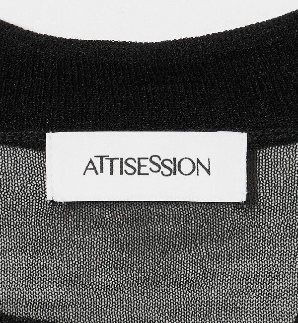 ATTISESSION「＜ATTISESSION＞シアー スキッパー ニット」|ニット・セーター|