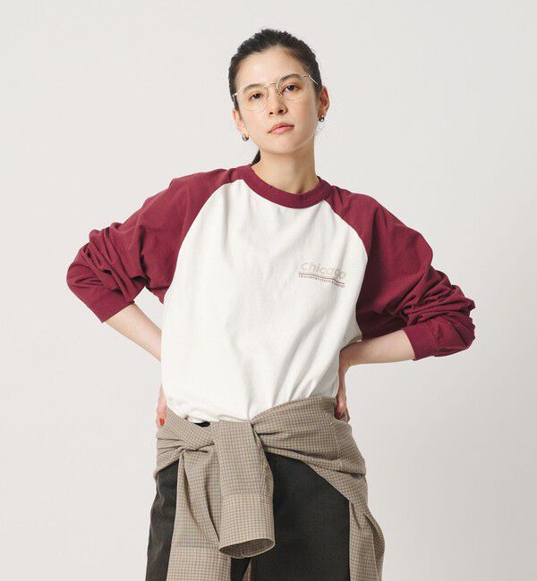 BEAUTY&YOUTH UNITED ARROWS「【別注】＜HEAR MY NAME＞ラグラン ロングスリーブ Tシャツ」|Tシャツ・カットソー|RED