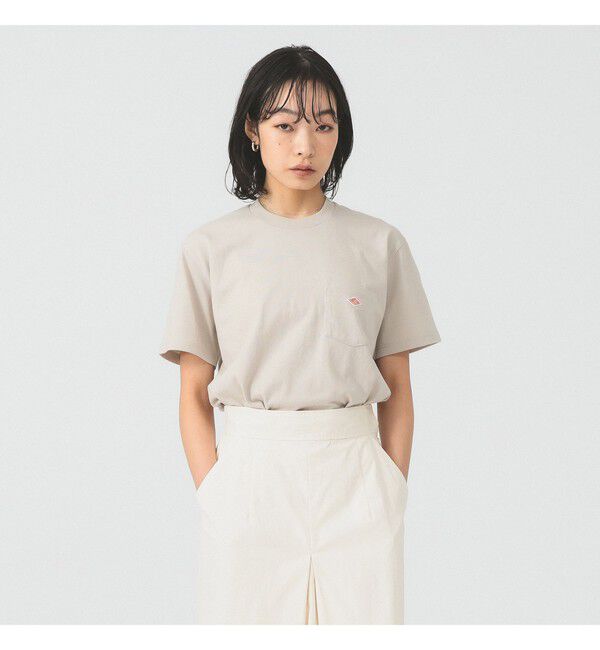 Ray BEAMS 「DANTON / ポケット Tシャツ　26SS 洗濯可 ロゴオーバーサイズ リラックス メンズライク ダントン」|Tシャツ・カットソー|