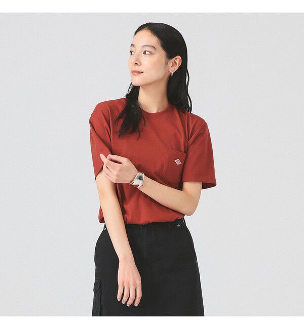 Ray BEAMS 「DANTON / ポケット Tシャツ　26SS 洗濯可 ロゴオーバーサイズ リラックス メンズライク ダントン」|Tシャツ・カットソー|
