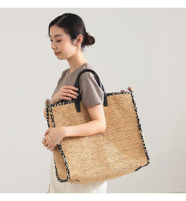 Demi-Luxe BEAMS 「A VACATION / TANK ラフィア LEOPARD トートバッグ」|トートバッグ|