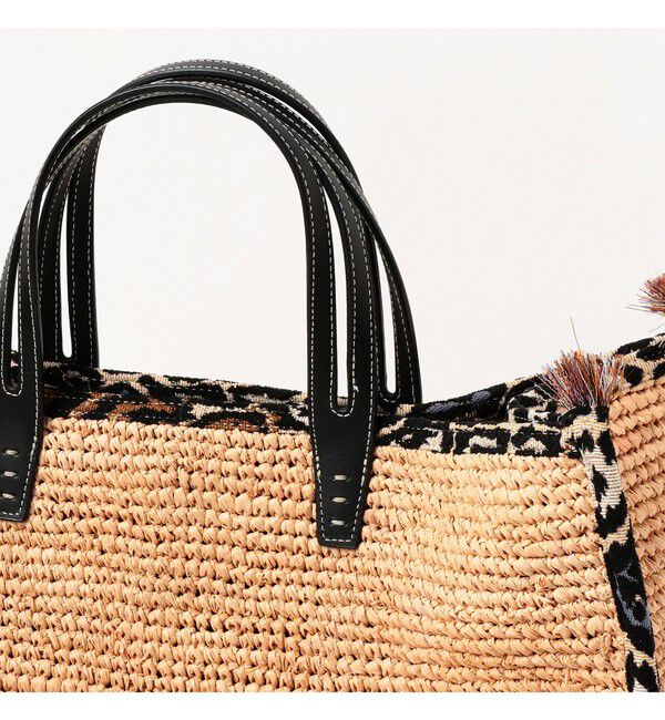 Demi-Luxe BEAMS 「A VACATION / TANK ラフィア LEOPARD トートバッグ」|トートバッグ|