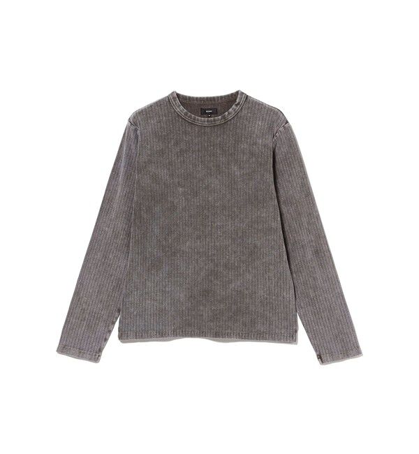 BEAMS「フェード リブ ロングスリーブTシャツ」|Tシャツ・カットソー|FADE_GREY