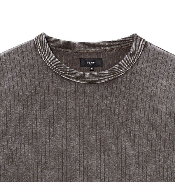BEAMS「フェード リブ ロングスリーブTシャツ」|Tシャツ・カットソー|