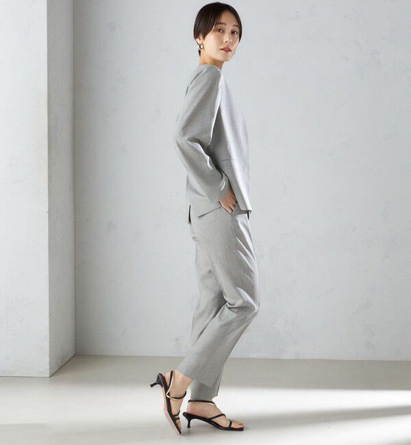 SHIPS for women「〈接触冷感/手洗い可能〉トリアセテート混 テーパード パンツ（セットアップ対応）◇」|その他|
