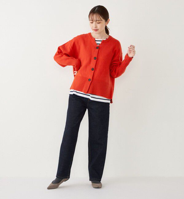 SHIPS Colors 「SHIPS Colors:〈手洗い可能〉フラッフィー キーネック カーディガン◇」|カーディガン|