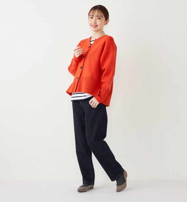 SHIPS Colors 「SHIPS Colors:〈手洗い可能〉フラッフィー キーネック カーディガン◇」|カーディガン|
