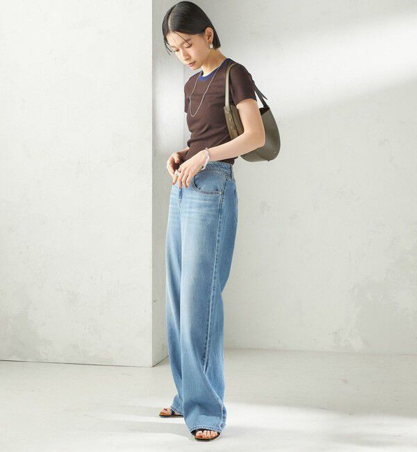 SHIPS for women「【一部SHIPS別注】GGG:〈手洗い可能〉クルーネック 半袖 TEE」|Tシャツ・カットソー|