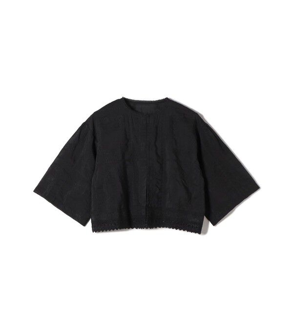 SHIPS for women「〈手洗い可能〉パッチワーク レース ショート スリーブ 羽織 ブラウス」|シャツ・ブラウス|