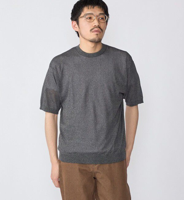 SHIPS「SHIPS: 〈手洗い可能〉和紙 クルーネック ニット Tシャツ」|Tシャツ・カットソー|