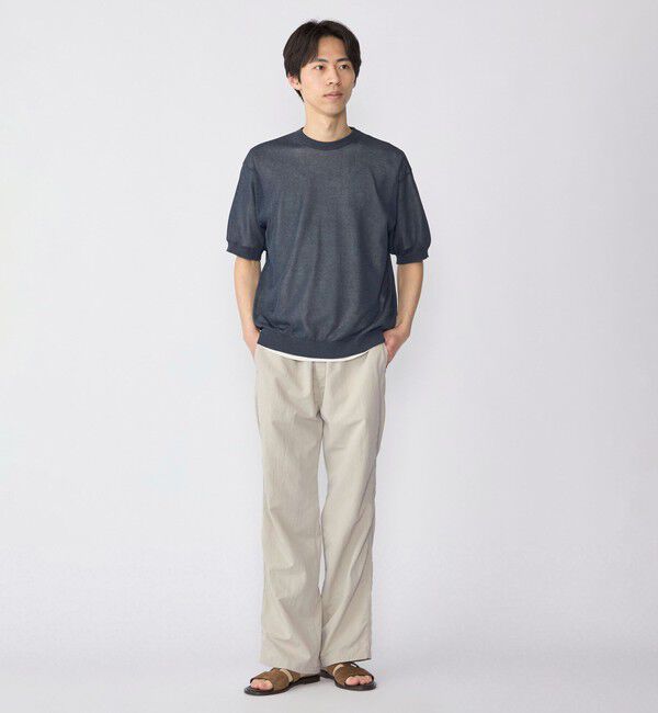 SHIPS「SHIPS: 〈手洗い可能〉和紙 クルーネック ニット Tシャツ」|Tシャツ・カットソー|