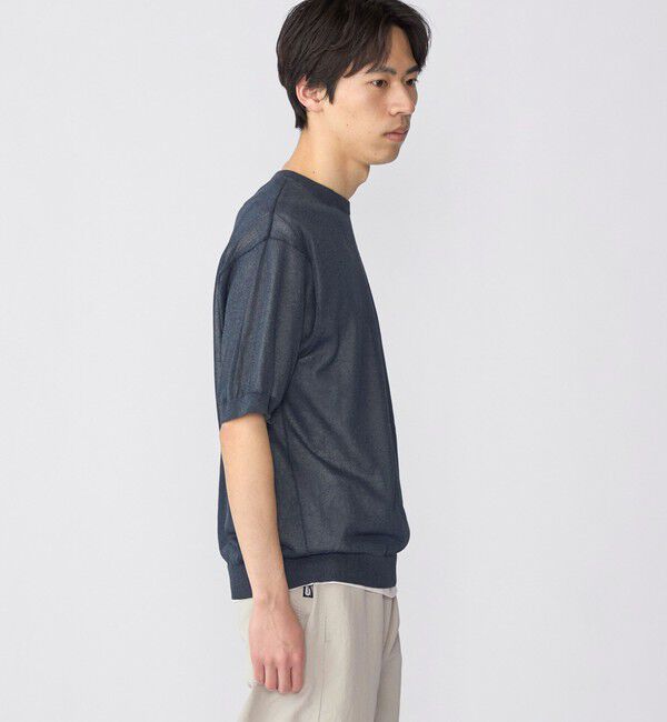 SHIPS「SHIPS: 〈手洗い可能〉和紙 クルーネック ニット Tシャツ」|Tシャツ・カットソー|