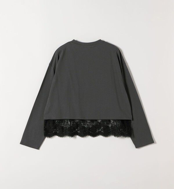SHIPS any「《予約》SHIPS any:〈洗濯機可能〉ジップ レース ヘム ロングスリーブ TEE」|Tシャツ・カットソー|