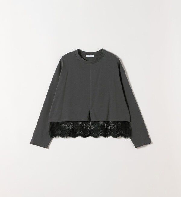 SHIPS any「《予約》SHIPS any:〈洗濯機可能〉ジップ レース ヘム ロングスリーブ TEE」|Tシャツ・カットソー|