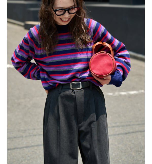 OUTDOOR PRODUCTS Usual Things「≪予約≫コットンカシミヤMIXマルチボーダーニット」|ニット・セーター|