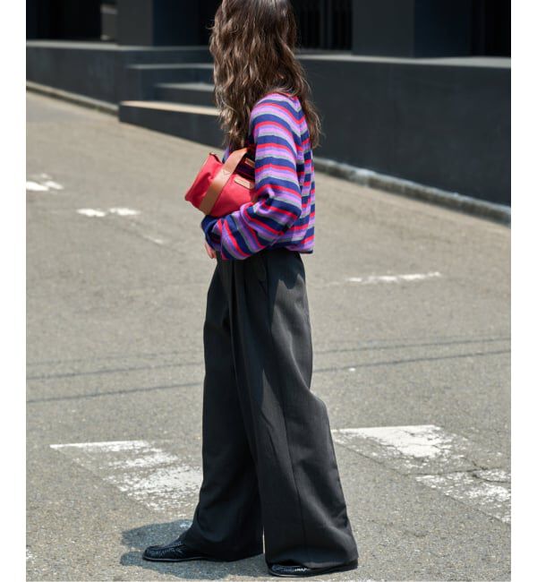 OUTDOOR PRODUCTS Usual Things「≪予約≫コットンカシミヤMIXマルチボーダーニット」|ニット・セーター|