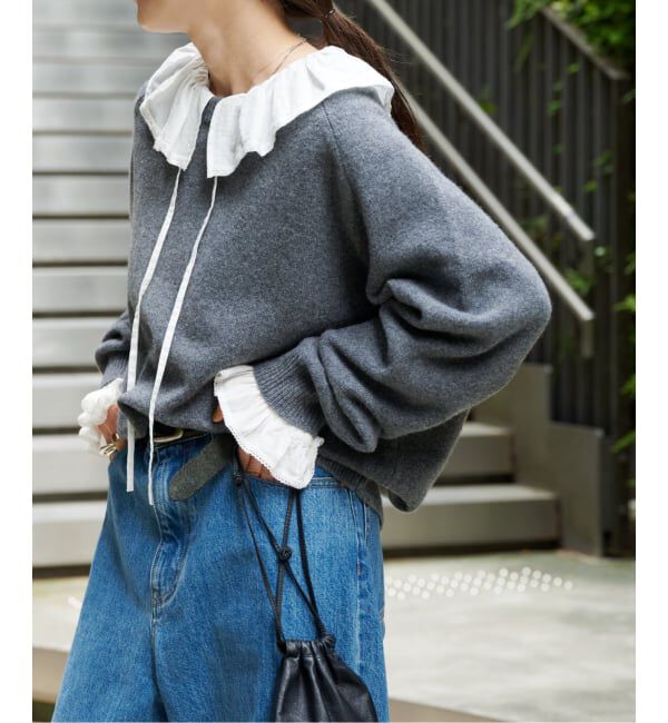 OUTDOOR PRODUCTS Usual Things「≪予約≫WOOL SIGNATURE クルーネックニット」|ニット・セーター|グレー