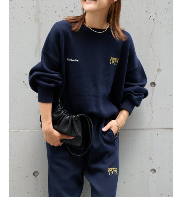 OUTDOOR PRODUCTS Usual Things「≪予約≫追加3 ロゴ刺繍スウェットライククルーネックニットプルオーバー」|ニット・セーター|