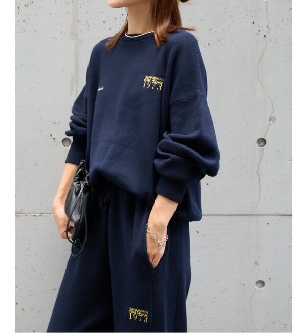 OUTDOOR PRODUCTS Usual Things「≪予約≫追加3 ロゴ刺繍スウェットライククルーネックニットプルオーバー」|ニット・セーター|