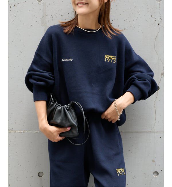OUTDOOR PRODUCTS Usual Things「≪予約≫追加3 ロゴ刺繍スウェットライククルーネックニットプルオーバー」|ニット・セーター|