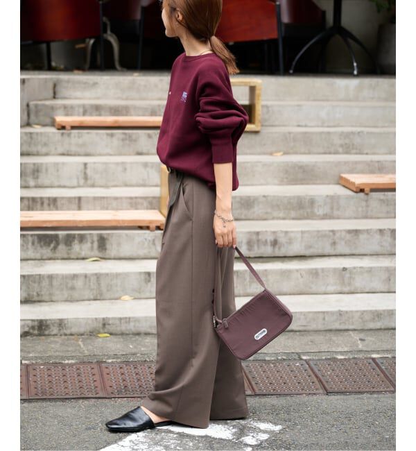OUTDOOR PRODUCTS Usual Things「≪予約≫追加3 ロゴ刺繍スウェットライククルーネックニットプルオーバー」|ニット・セーター|