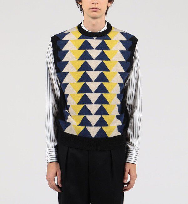 TOMORROWLAND MENS「TOMORROWLAND tricot ラムウール クルーネックニットベスト」|ニット・セーター|