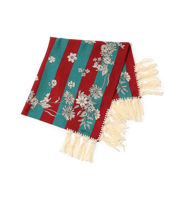 CABaN「MANTERO 1902 VOYAGEURS シルクスカーフ」|マフラー|34 レッド系