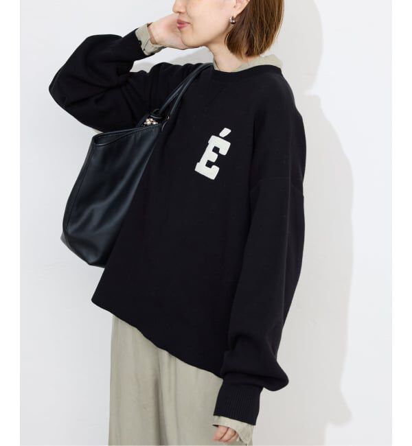 SLOBE IENA「《WEB限定カラーあり/シリーズあり/追加予約》サガラ刺繍スウェットライクニット」|ニット・セーター|