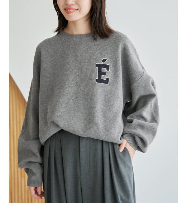 SLOBE IENA「《WEB限定カラーあり/シリーズあり/追加予約》サガラ刺繍スウェットライクニット」|ニット・セーター|