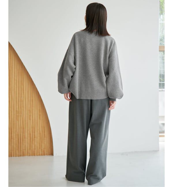 SLOBE IENA「《WEB限定カラーあり/シリーズあり/追加予約》サガラ刺繍スウェットライクニット」|ニット・セーター|