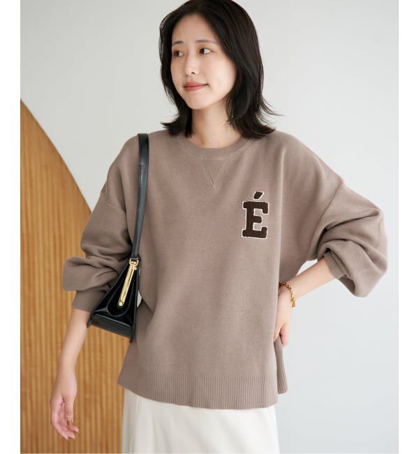 SLOBE IENA「《WEB限定カラーあり/シリーズあり/追加予約》サガラ刺繍スウェットライクニット」|ニット・セーター|