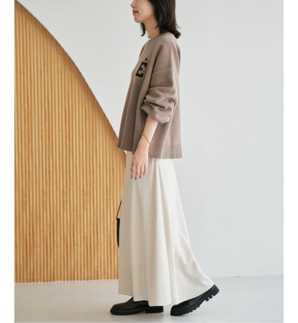 SLOBE IENA「《WEB限定カラーあり/シリーズあり/追加予約》サガラ刺繍スウェットライクニット」|ニット・セーター|