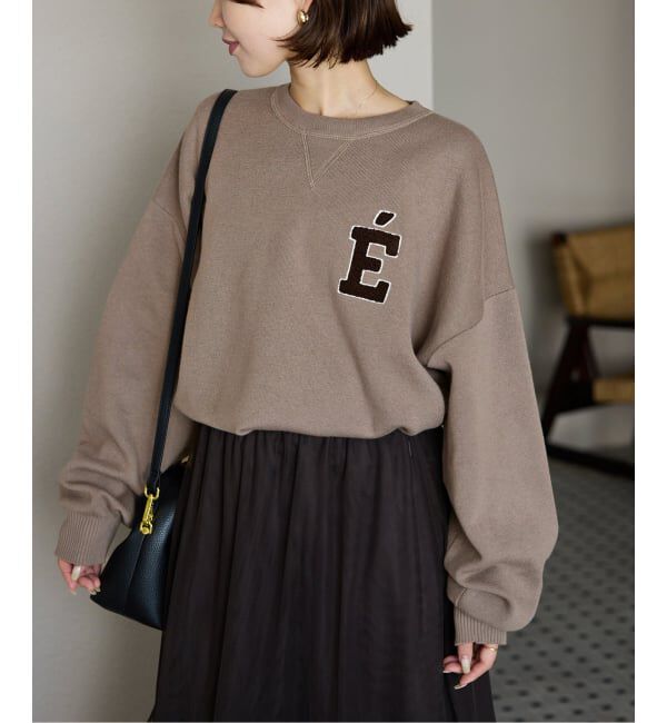 SLOBE IENA「《WEB限定カラーあり/シリーズあり/追加予約》サガラ刺繍スウェットライクニット」|ニット・セーター|