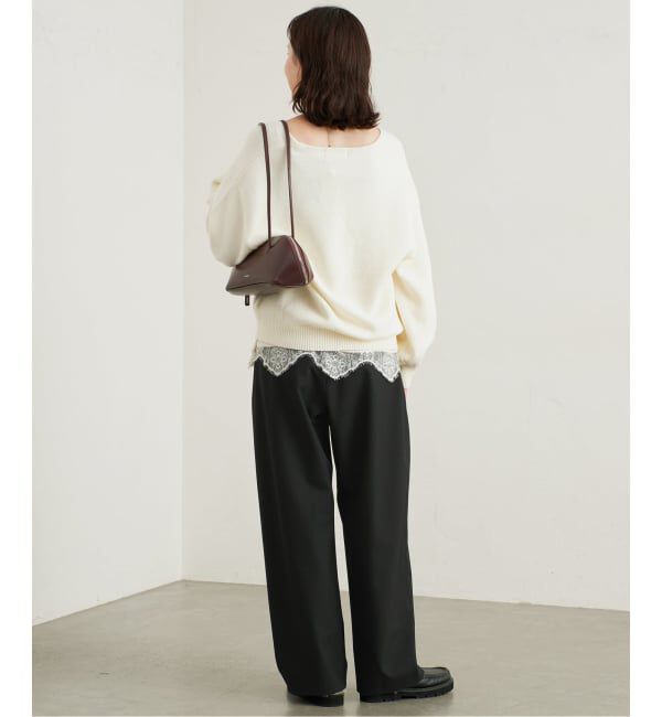 SLOBE IENA「《WEBのみ4サイズ展開/WEB限定カラー/吸湿発熱/予約》CIRCULATE WARM タックパンツ」|スラックス|