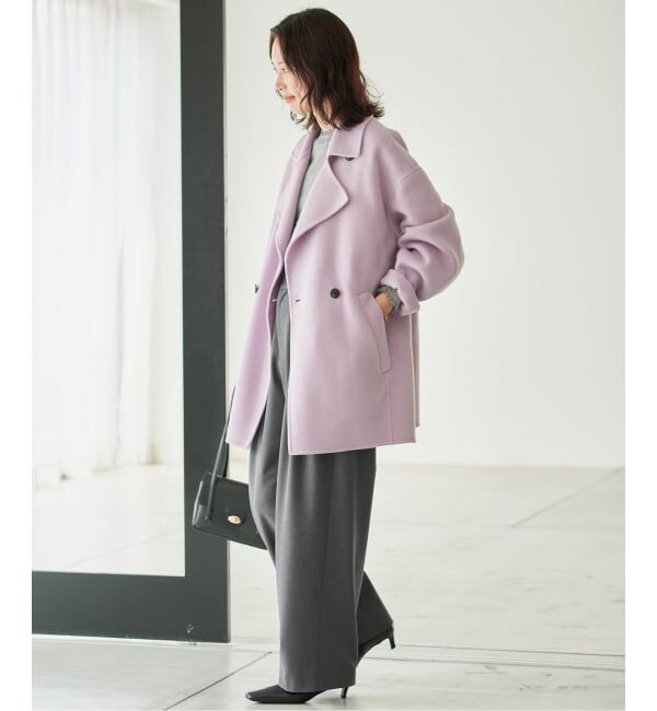 SLOBE IENA「《WEBのみ4サイズ展開/WEB限定カラー/吸湿発熱/予約》CIRCULATE WARM タックパンツ」|スラックス|