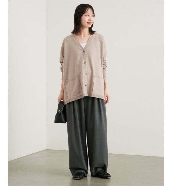 SLOBE IENA「《WEBのみ4サイズ展開/WEB限定カラー/吸湿発熱/予約》CIRCULATE WARM タックパンツ」|スラックス|