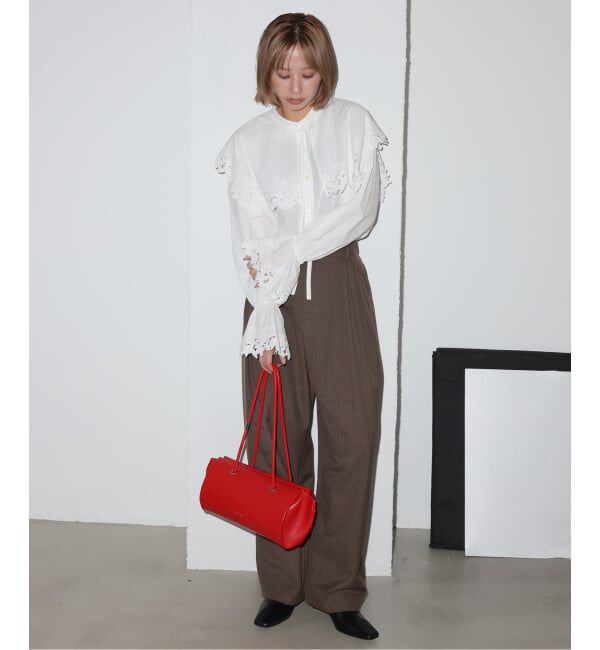 SLOBE IENA「《WEBのみ4サイズ展開/WEB限定カラー/吸湿発熱/予約》CIRCULATE WARM タックパンツ」|スラックス|