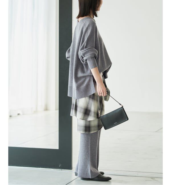 SLOBE IENA「《WEB限定/シリーズあり/予約》ウォッシャブルスムースニットパンツ」|その他|