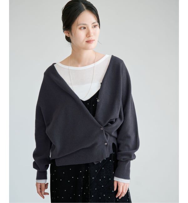 IENA「《予約》Fineニュージーウールニュアンス2WAYカーディガン」|カーディガン|