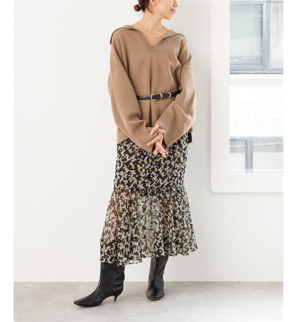 IENA「《予約》接結スキッパーニット」|ニット・セーター|