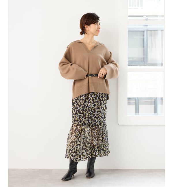 IENA「《予約》接結スキッパーニット」|ニット・セーター|