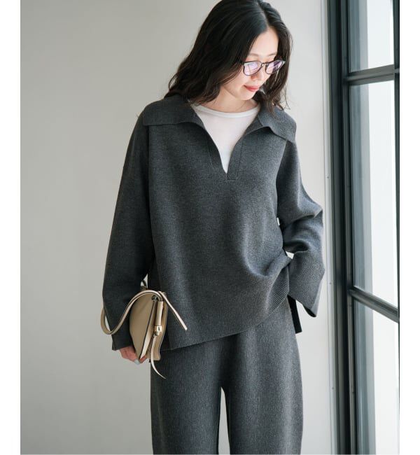 IENA「《予約》接結スキッパーニット」|ニット・セーター|