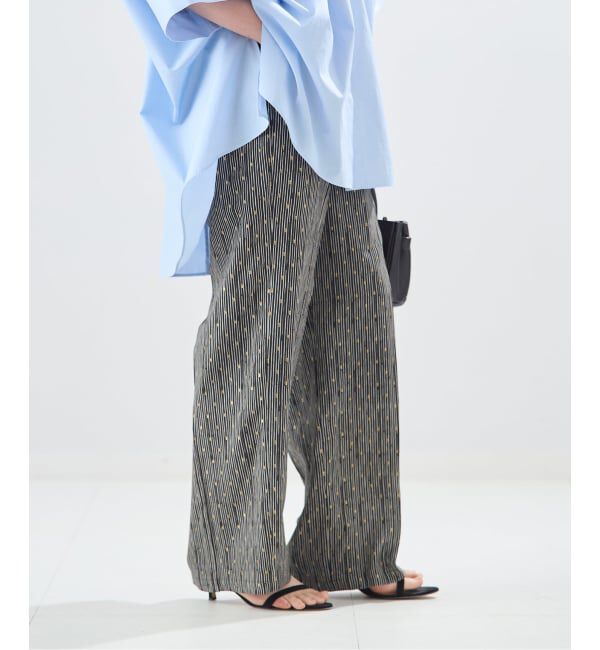 journal standard L'essage「《追加》DEVEAUX GOLDラメモノトーンイージーパンツ」|その他|ブラック