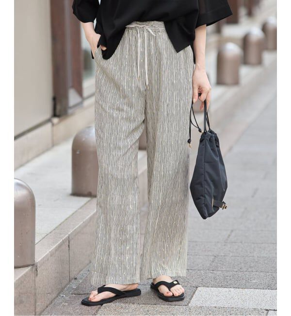 journal standard L'essage「《追加》DEVEAUX GOLDラメモノトーンイージーパンツ」|その他|ナチュラル
