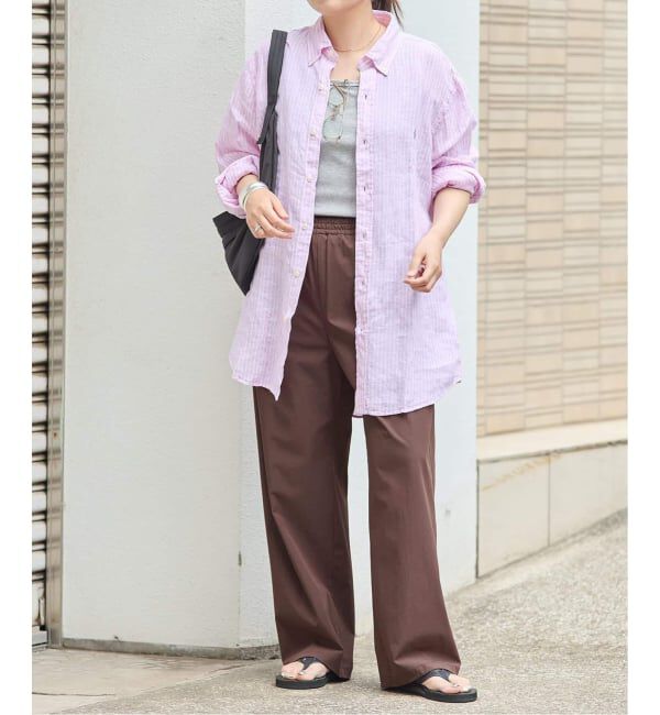 JOURNAL STANDARD「《追加4》【撥水/接触冷感/洗える/UVカット】リネンナイロンストレッチワイドパンツ」|その他|