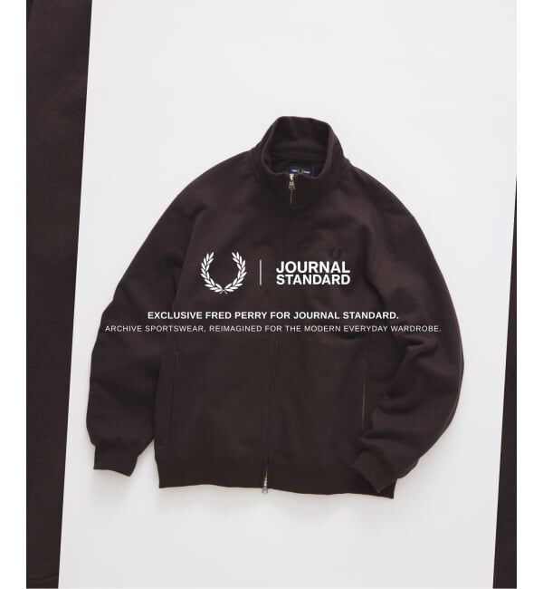 JOURNAL STANDARD「《予約》FRED PERRY / フレッドペリー 別注 スウェット トラック ジャケット」|スウェット・ジャージ|ブラウン