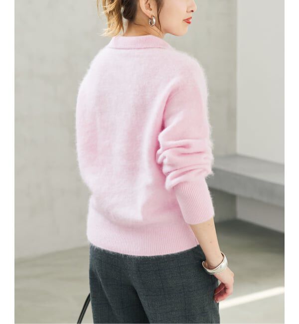 Spick and Span「《予約》ウールファーポロシャツニットプルオーバー」|ニット・セーター|