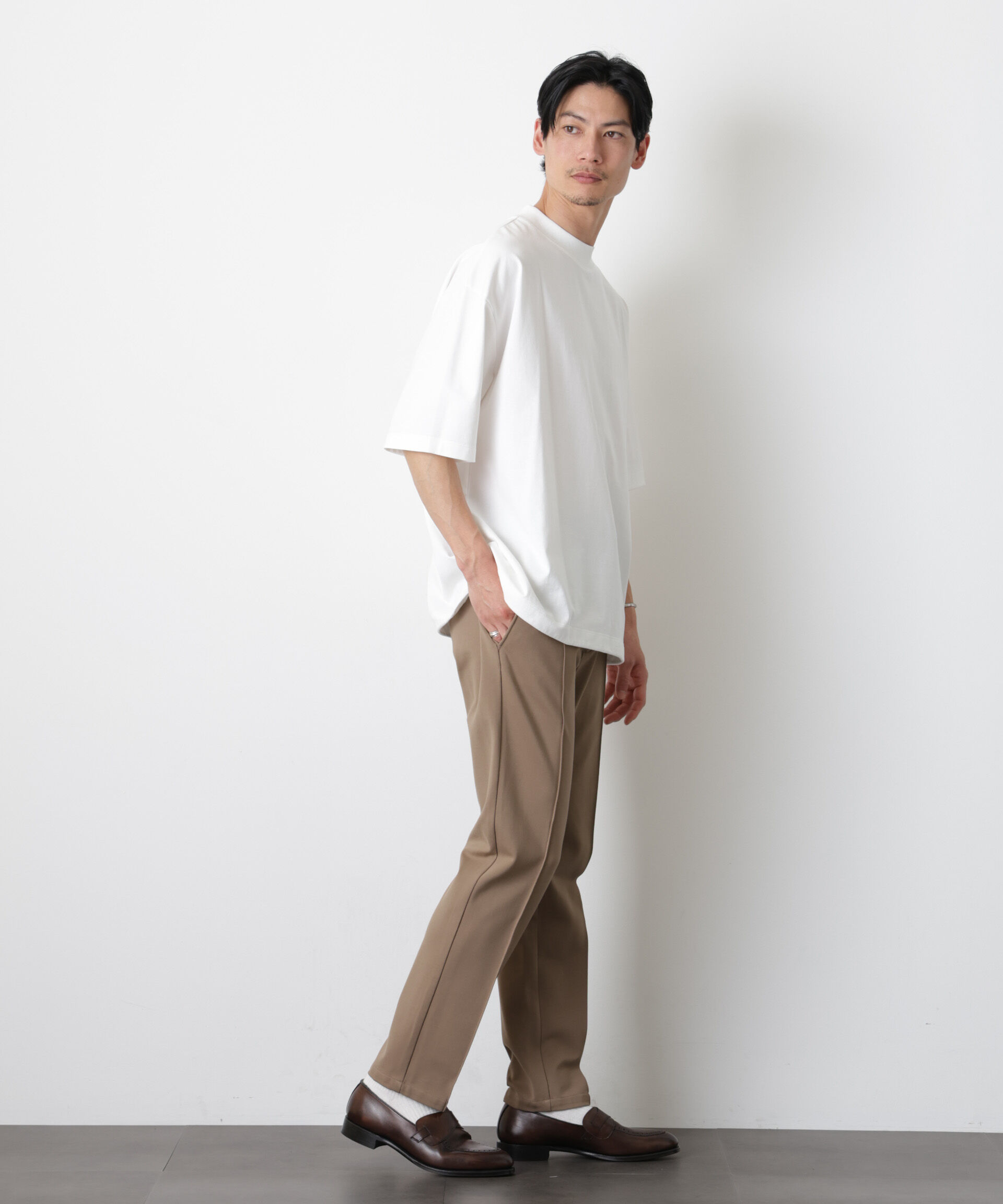 nano･universe「ソラーロワイドモックネックTシャツ」|Tシャツ・カットソー|